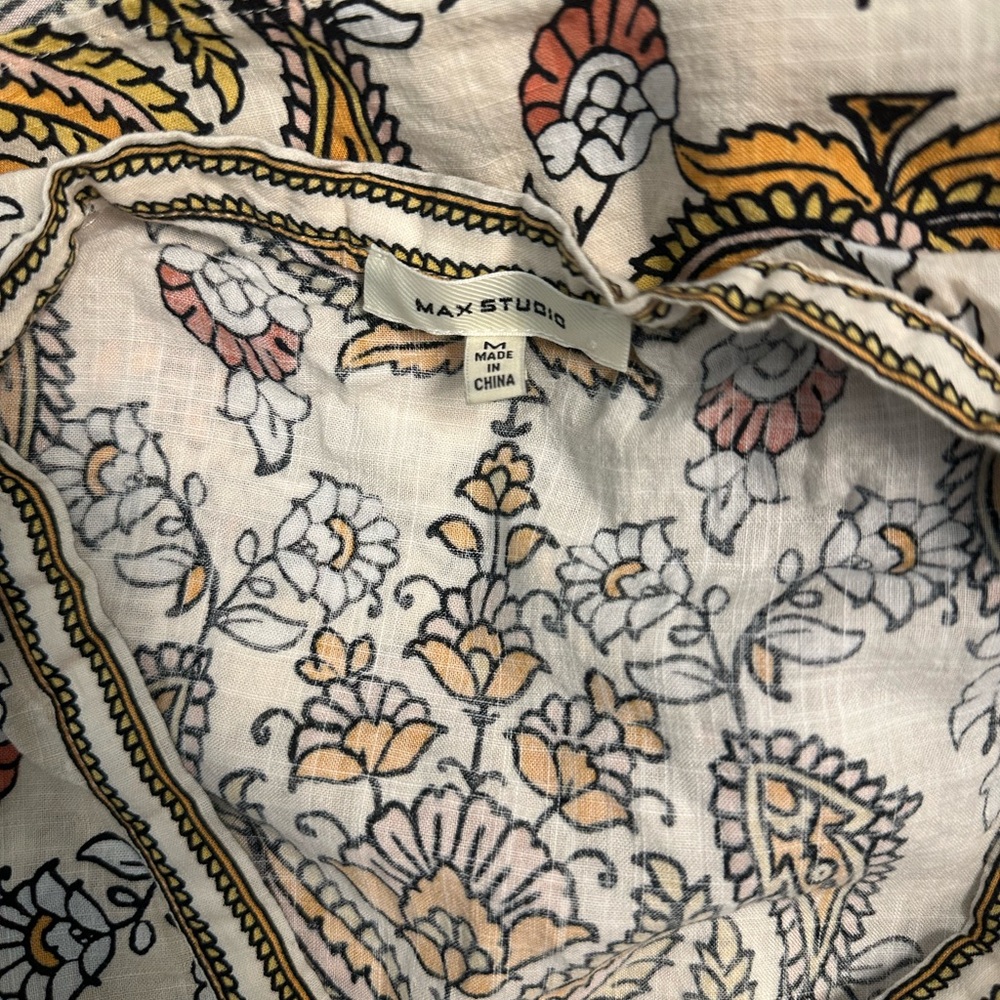 Max Studio Cream and Brown Patterned Matching Set - image 4